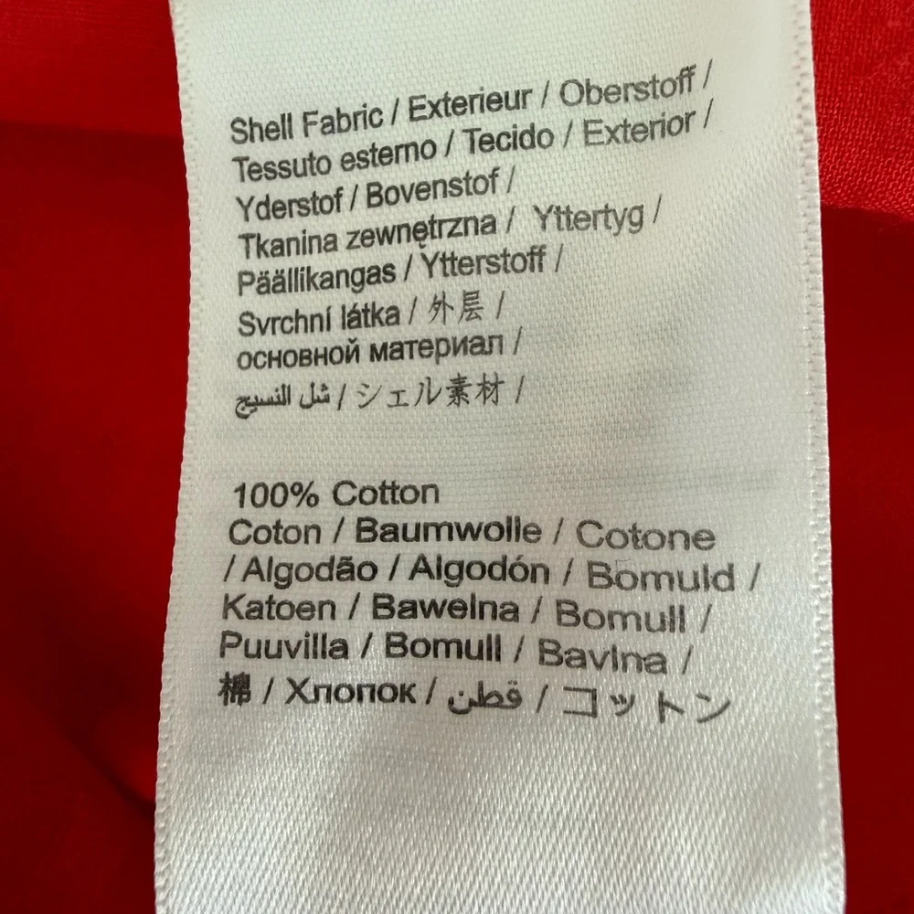 FARM Rio Pineapple Embroidered Puff Sleeve Blouse Top Red Cotton Size Medium - Picture 8 of 8